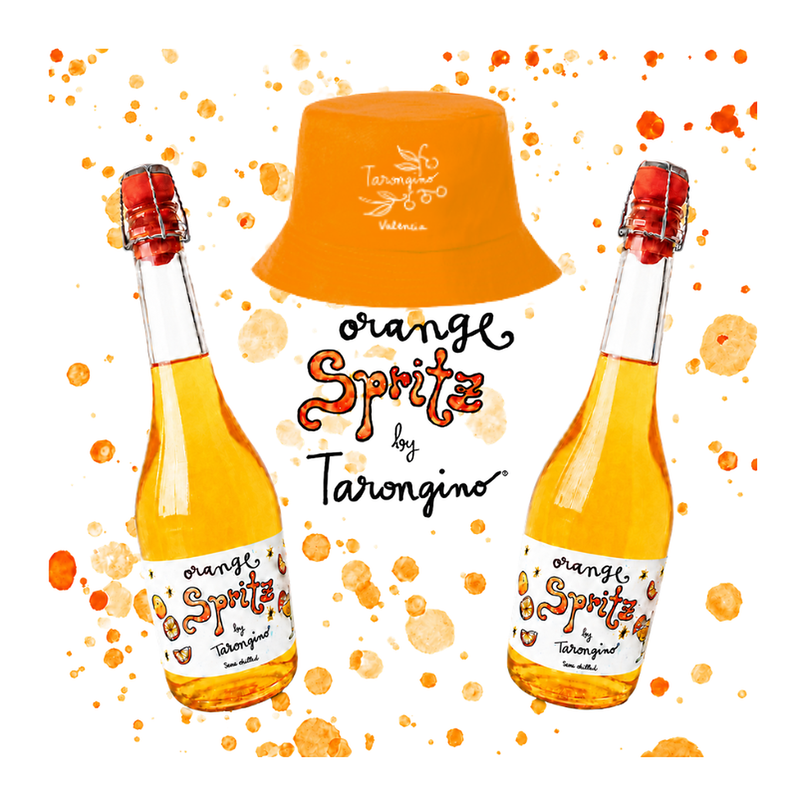 Pack Summer: 2 Orange Spritz by Tarongino 75 Cl. + Sombrero