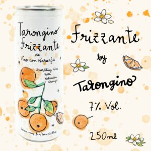 Tarongino - Frizzante de Vino con Naranja en lata 25Cl pack de 6.